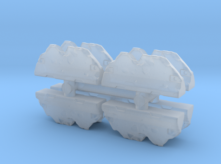 Wrecked Traffic Barrier (x8) 1/144 3d printed