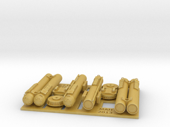 Mk32 Torpedo tubes kit x 2 - 1/100 3d printed 