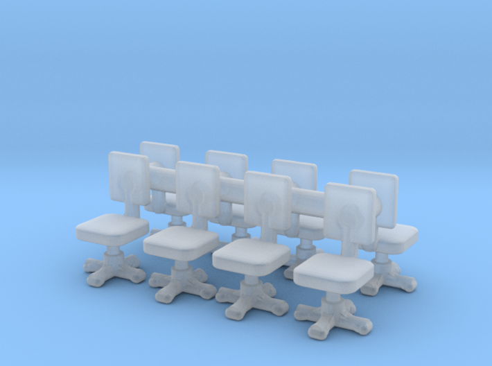 Office chair (x8) 1/120 3d printed