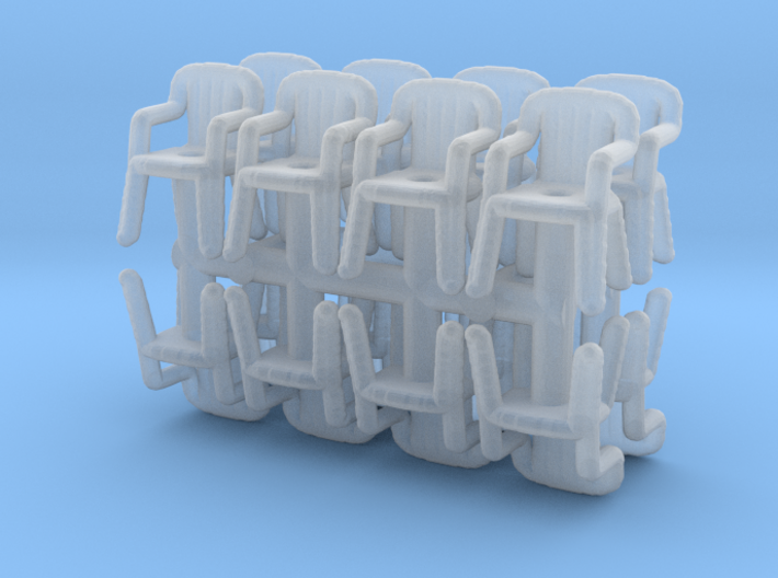 Plastic Chair (x16) 1/144 3d printed
