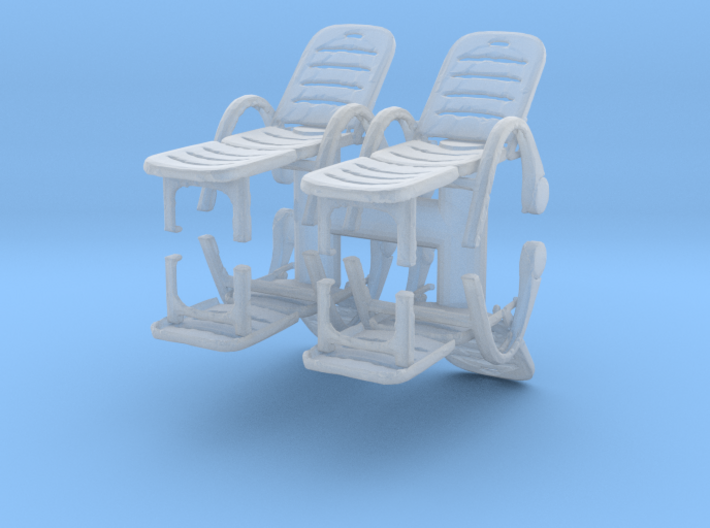 Deck Chair (x4) 1/76 3d printed