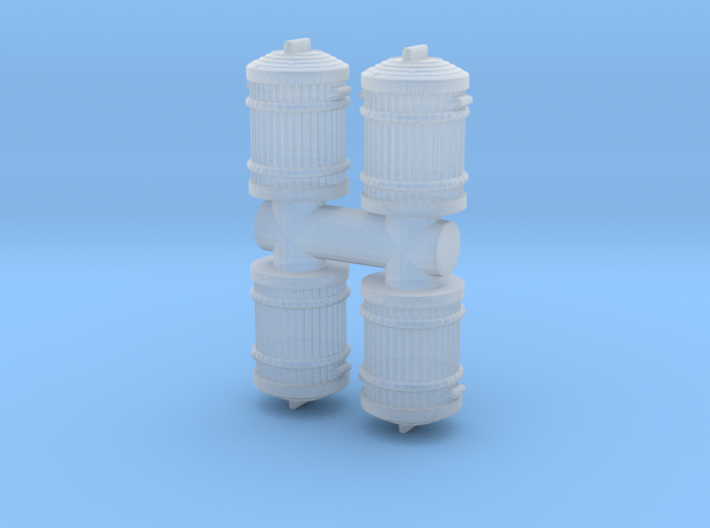 Garbage Can (x4) 1/64 3d printed