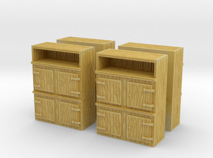 Wooden Cabinet (x4) 1/160 3d printed