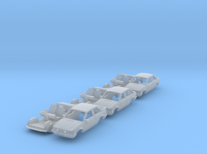 SET 3x Ford Escort Mk3 (British N 1:148) 3d printed