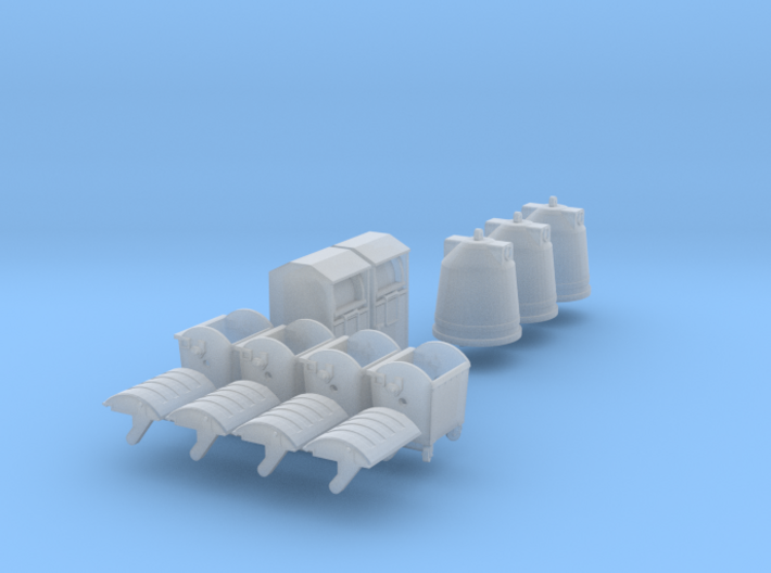 SET Müllcontainer (N 1:160) 3d printed