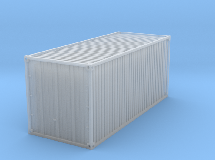 20 feet Container 1/87 3d printed