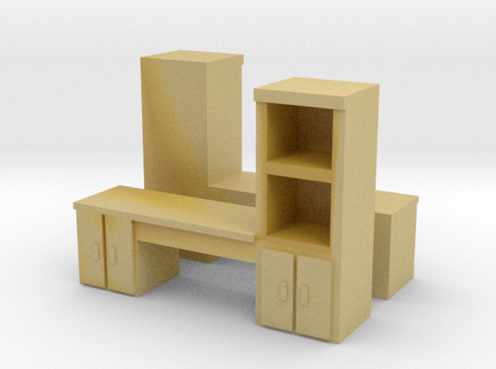 Cabinet Office Desk (x2) 1/100 3d printed