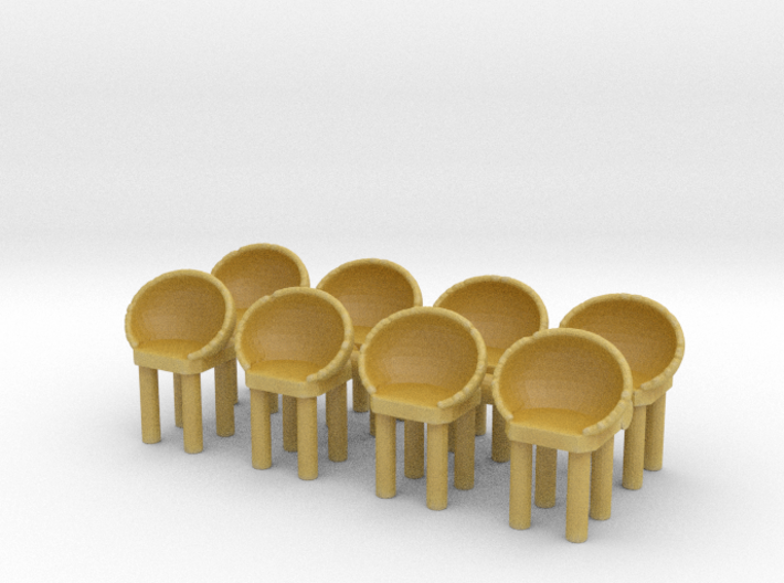 Modern Bar Chair (x8) 1/56 3d printed