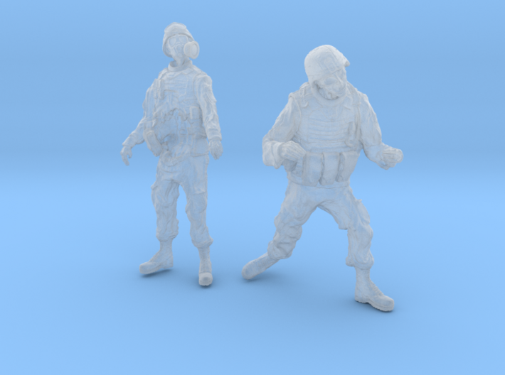 1-35 Military Zombie Set 4 3d printed