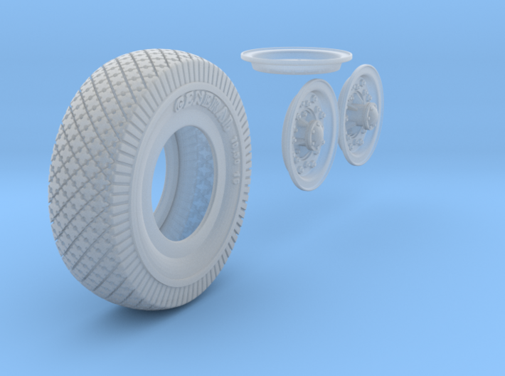 1-16 Chevy LRDG Sample Tire And Rims For FUD 3d printed