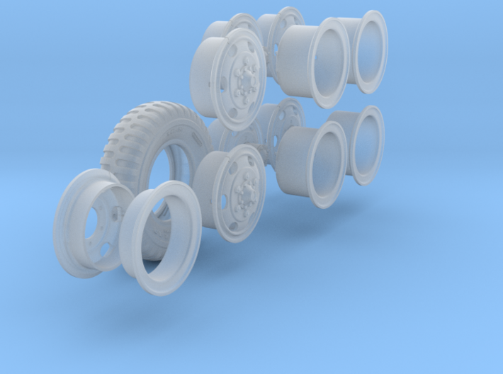 1-24 900x20 M35 Tire And Wheels Set2 3d printed 
