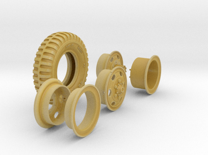 1-24 900x20 M35 Tire And Wheels Sample Set5 3d printed 