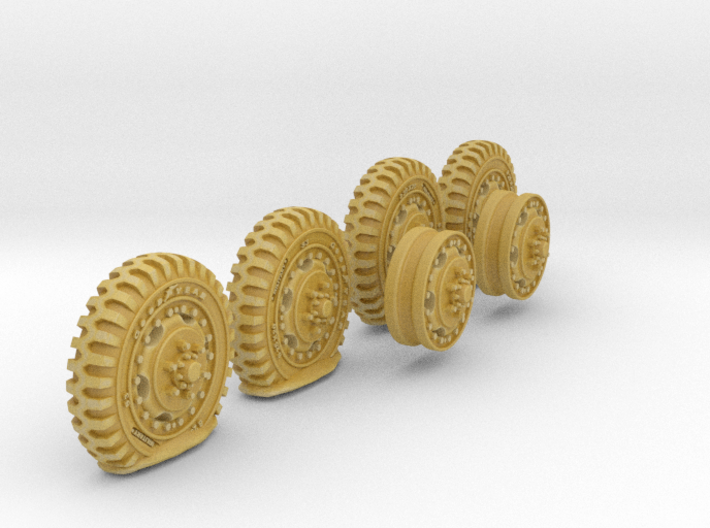 1-72 8-25x20 Worn Tire Halftrack Set3 3d printed 