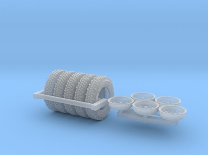 1/35 Land Rover 750x16 Tires And Wheels Set001 3d printed