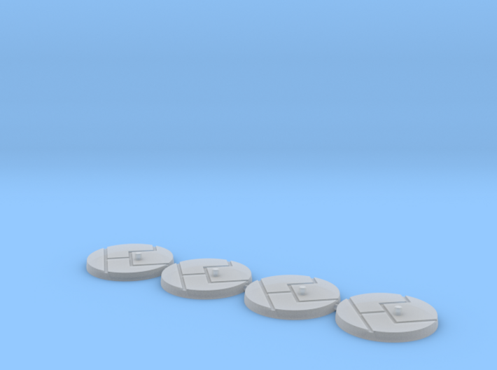 1&quot; Titan Scale Bases (4) 3d printed
