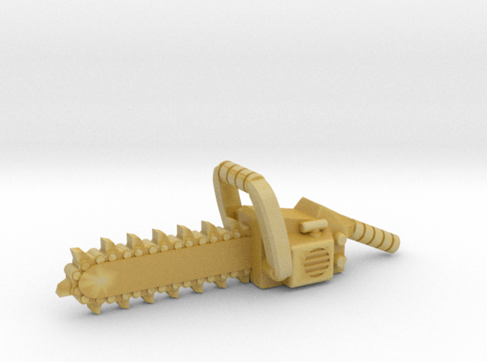 Chainsaw, 1:12 scale, 4mm grips 3d printed