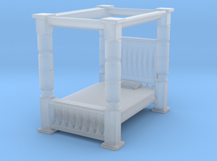 Four Poster Bed 1/87 3d printed