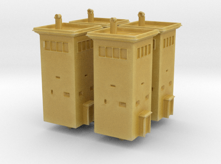B-Turm 4x4 Watchtower (x4) 1/700 3d printed 