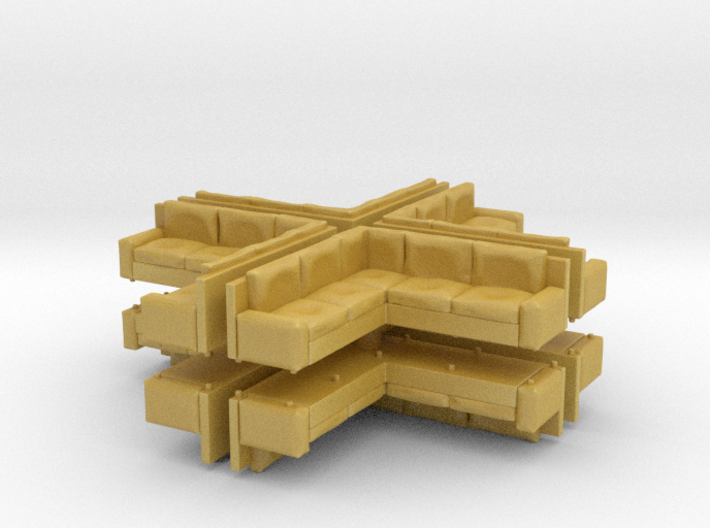 Modern Corner Sofa (x8) 1/285 3d printed