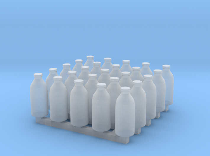 Milk bottles x25 for 28mm-32mm miniature 3d printed
