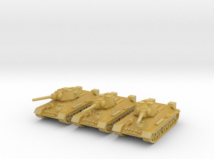 1/220 T-34 tanks (3) 3d printed 
