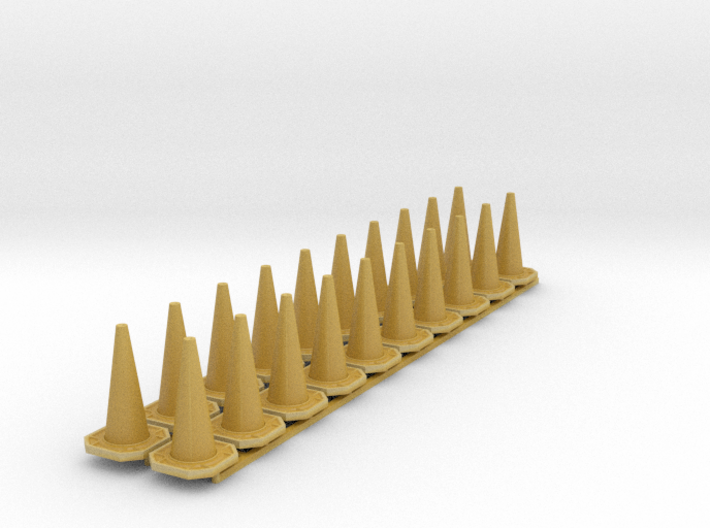 1/64 traffic cone 1 meter octagon x20 3d printed 