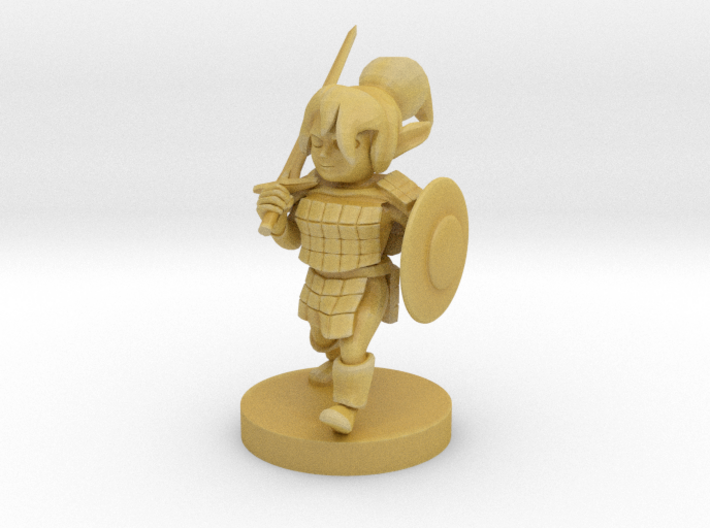 Gnome Female Fighter 3d printed