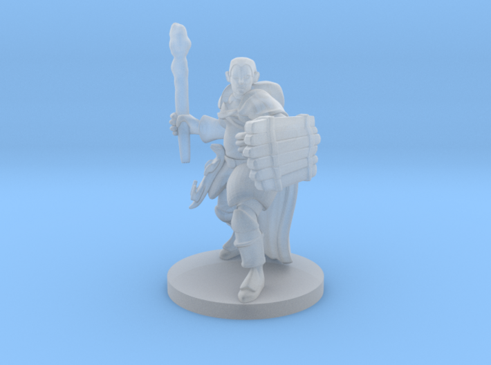 Male Human Druid with Lizard Totem 3d printed