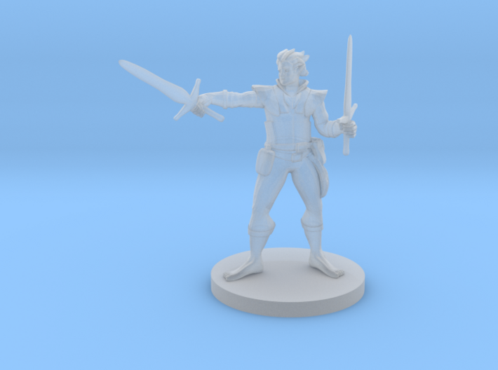 Elven Two Weapon fighter no shoes 3d printed