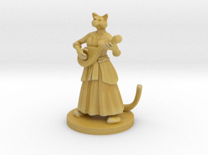 Catfolk Female Bard 3d printed
