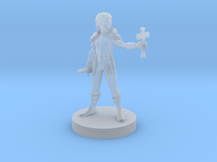Gnome Female Cleric with Holy Symbol 3d printed