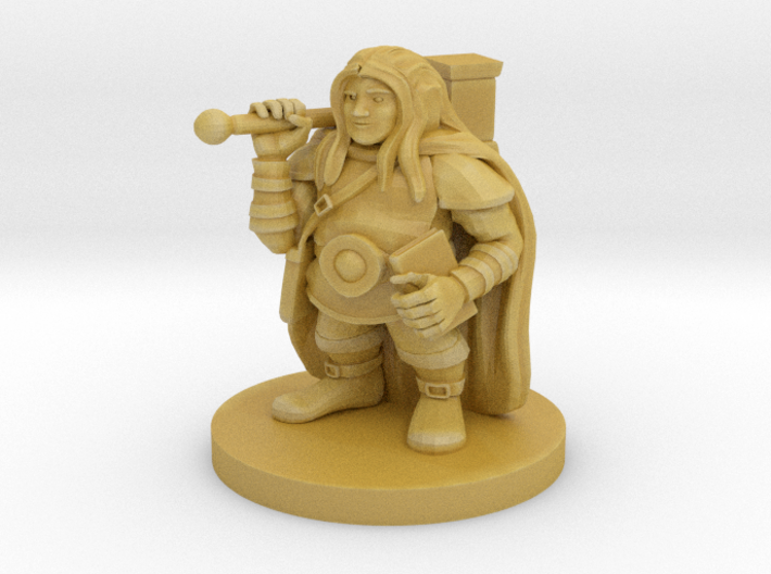 Dwarven Male Cleric No Beard 3d printed 