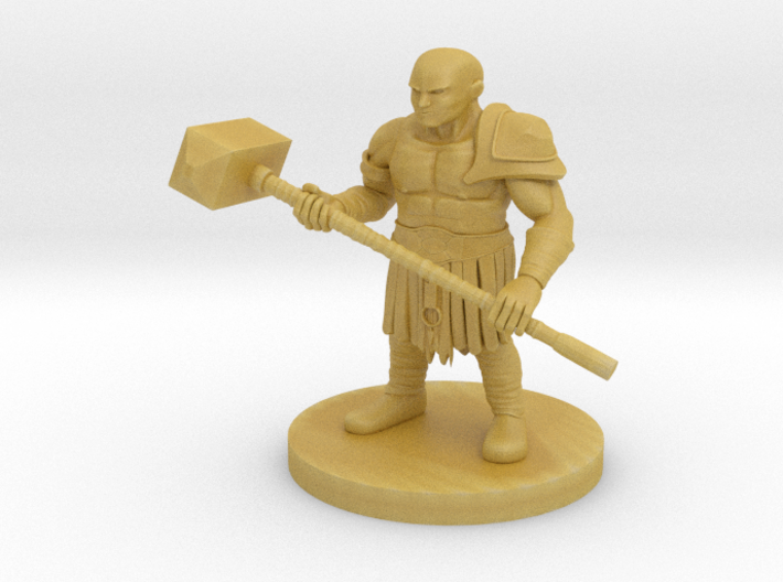 Dwarf Barbarian with Maul - no beard 3d printed 