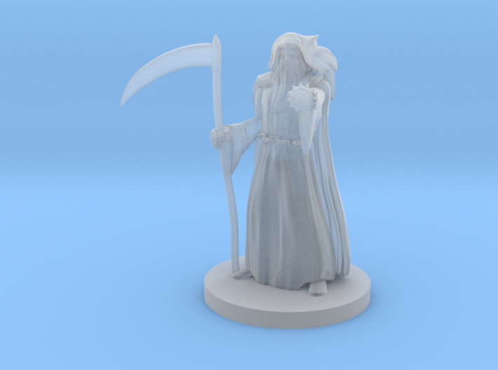 Human Death Cleric with Owl Familiar 3d printed 