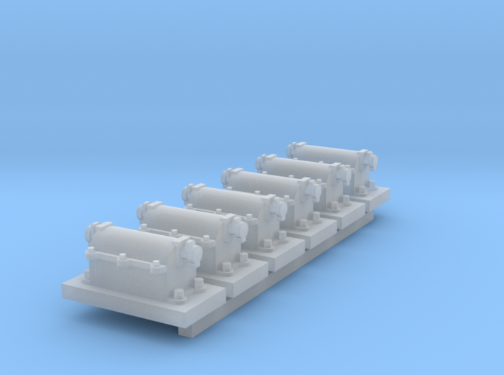 440 Volt Ground Hook Up Box 1-87 HO Scale (6 Pack) 3d printed 