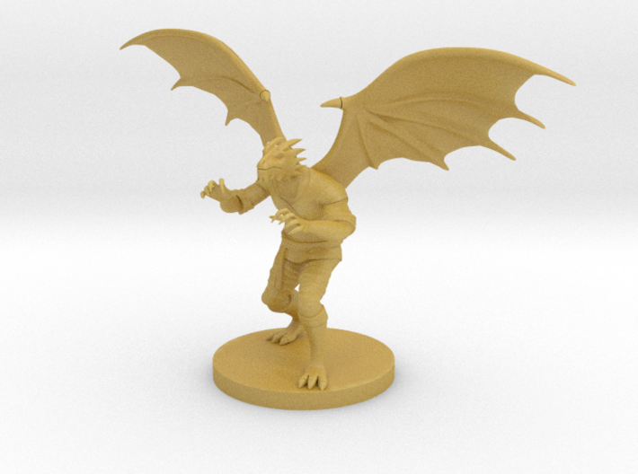 Dragonborn male Monk 2 with wings 3d printed 