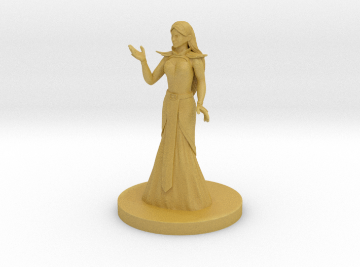 Human Female Mage with Raven Dress 3d printed 
