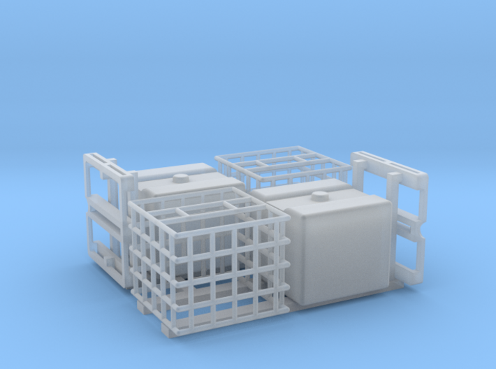 IBC Water Tank 1100 2 Pack Parted 1-87 HO Scale 3d printed