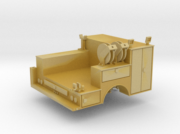 Pickup Truck Service Bed With Crane 1-50 Scale 3d printed 