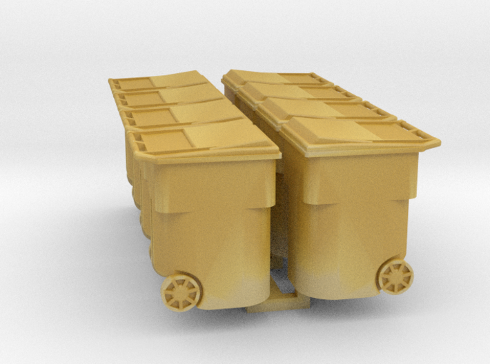 Residential Trash Receptacle 1-87 HO Scale Hollow  3d printed 