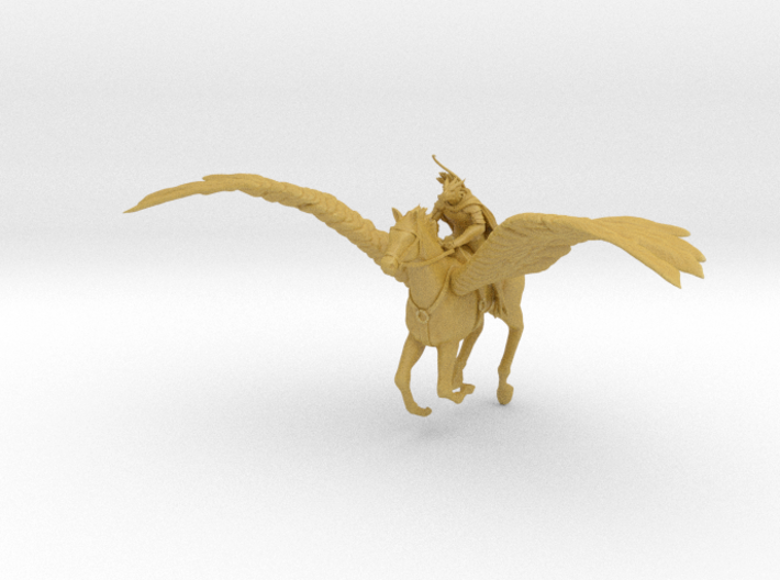 Dragonborn Ranger on Pegasus 3d printed 