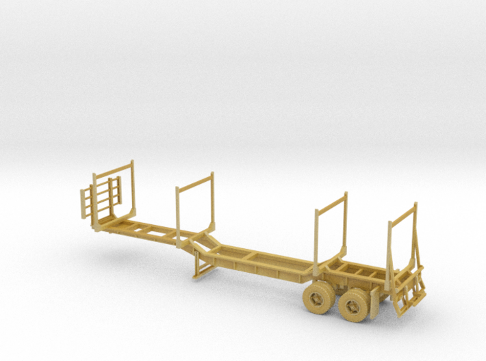Timber Trailer Drop Center FUD With Wheels 1-87 HO 3d printed 