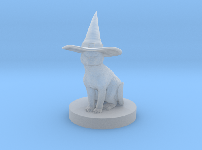 Cat with Witch Hat 3d printed