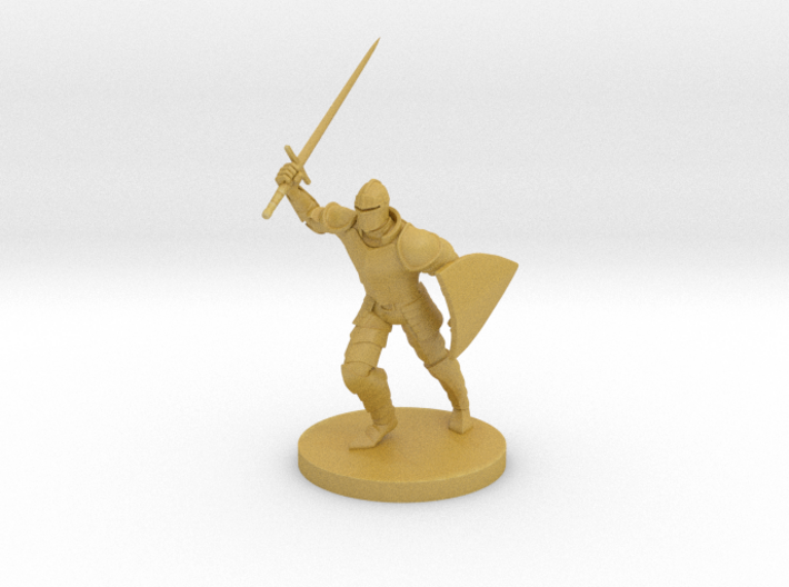 Human Male Fighter charging 3d printed 