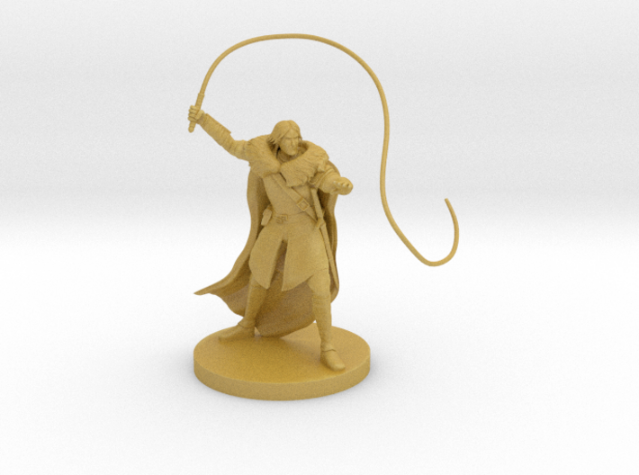 Human Male Whip Fighter 3d printed 