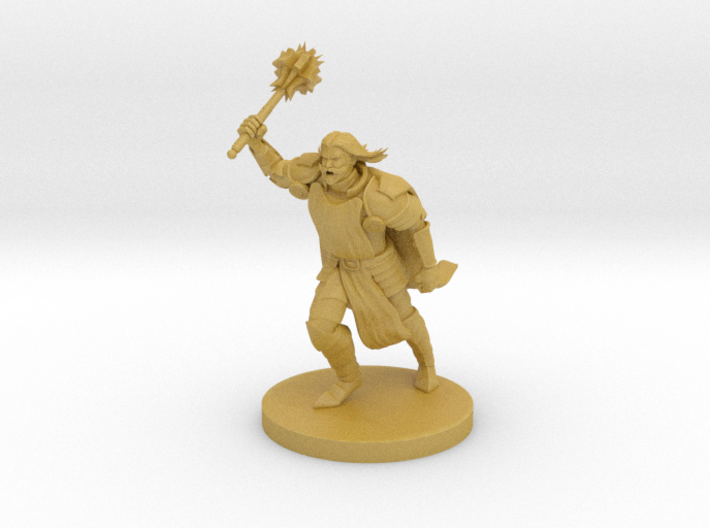 Human Male Cleric Charging 3d printed 