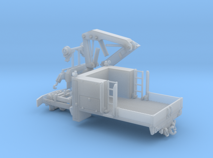 MOW Truck With Crane 1-87 HO Scale 3d printed