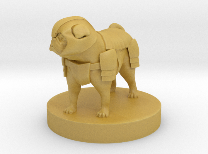 Pug in Armor 3d printed 