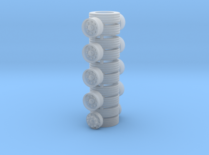 GMC 10 Wheel Wheels & Rims Only 1-72 Scale 3d printed 