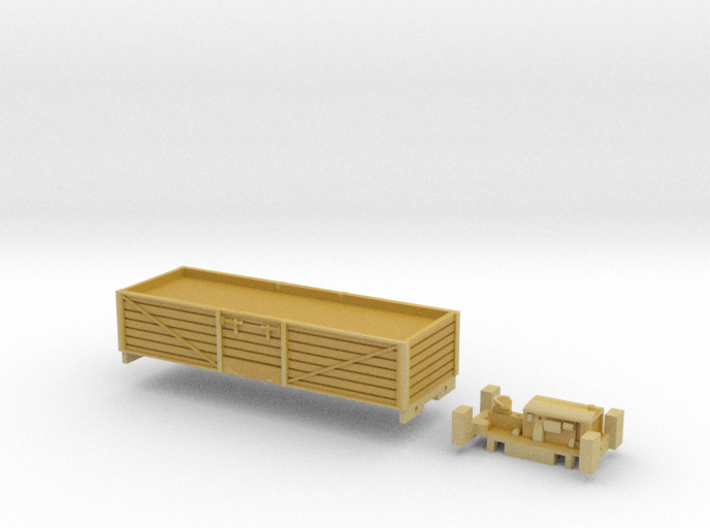 N Gauge Rail Tractor and Truck (Motorised) 3d printed
